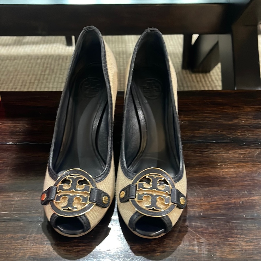 Tory Burch open toe wedge